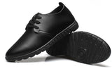 Looks Hub Men's Leather Business Shoes - Black